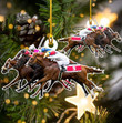 Personalized Horse Racing Custom Shaped Acrylic Ornament for Horse Racing Lovers