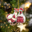 Customized Chicken Christmas Ornament for Farmer, Custom Shape Acrylic Chicken Ornament