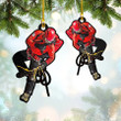 Personalized Climbing Christmas Ornament, Custom Name Climbing Man Acrylic Ornament