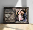 Wedding Anniversary 12 Years for Husband and Wife, Custom Photo Couple Canvass for Her