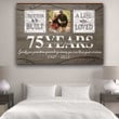 Wedding Anniversary 70th for Old Couple, Custom Photo Parents Couple Canvas for Dad and Mom
