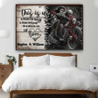 Personalize Motorcycling Skull Couple Tattoo Wall Art, This is Us Couple Canvas