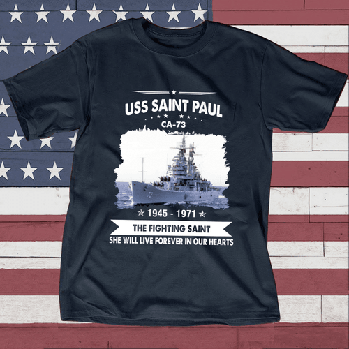 USS Saint Paul CA 73 Father's day, Veterans Day USS Navy Ship