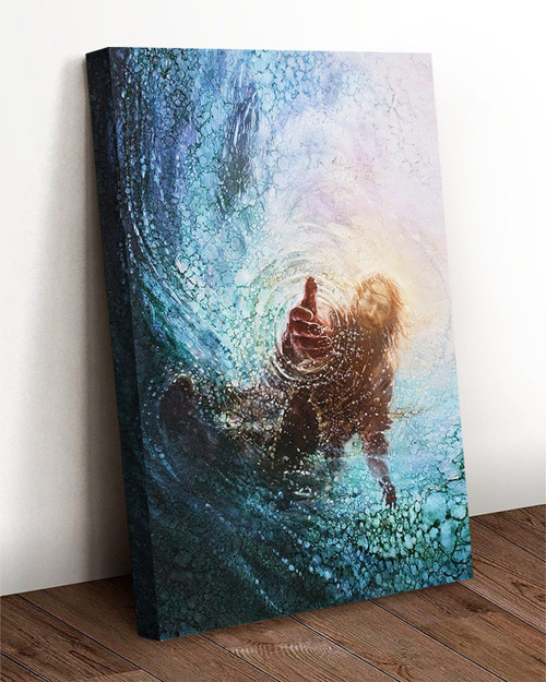 Hand of God Wall Art, Jesus Painting - Jesus Give Me Your Hand Wall Art Canvas