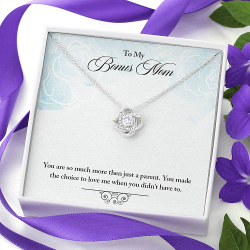 To my Bonus Mom Necklace, You are the most Amazing Women, Love Knot Necklace for Her, Mother's Day Necklace