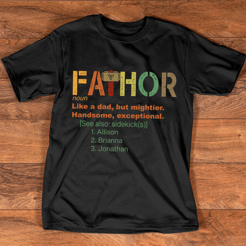 Personalized Fathor T Shirt, Like A Grandpa But But Mightier, Handsome Grandpa T Shirt
