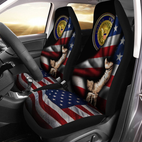 US Navy Car Seat Covers Custom American Flag Car Accessories Navy Gifts