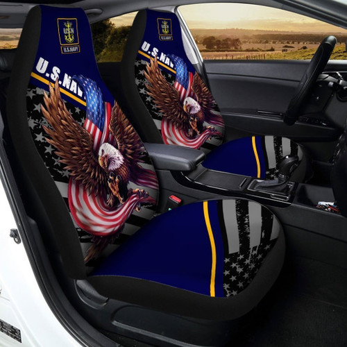 US Navy Car Seat Cover Custom Bald Eagle US Flag Car Interior Custom Accessories
