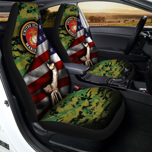US Marine Corps Car Seat Covers Custom American Flag Car Interior Accessories