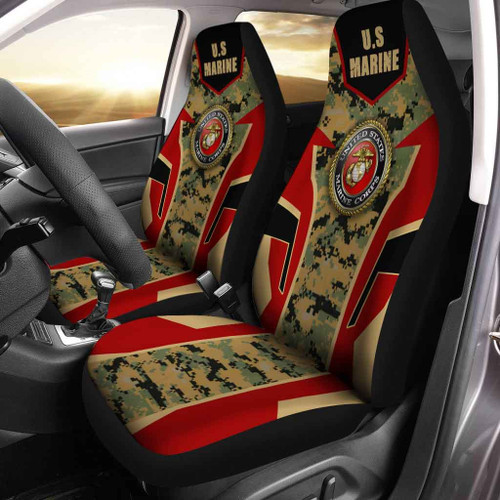 US Marine Corps Car Seat Covers Custom Camouflage Car Accessories