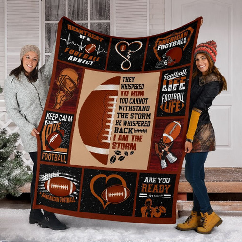 American Football Blanket Gift For Son From Dad Mom They Whispered To Him Football Blanket