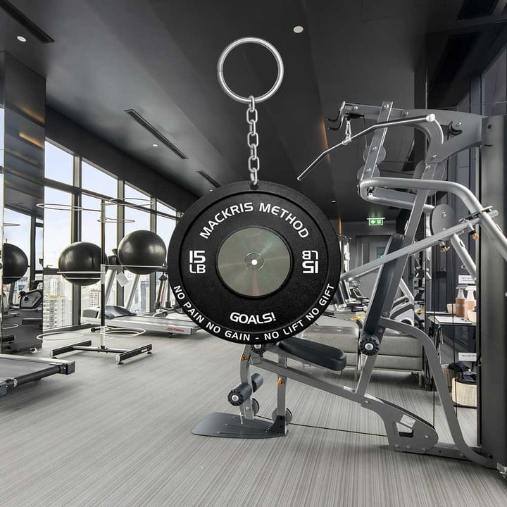 Personalized Weightlifting Keychain, Gym Keychain Flat Acrylic for Gymmer