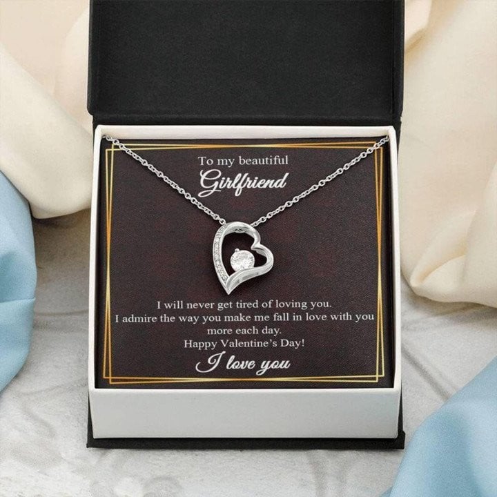 To My Girlfriend Necklace I Love you more - Forever Love Necklace Valentine