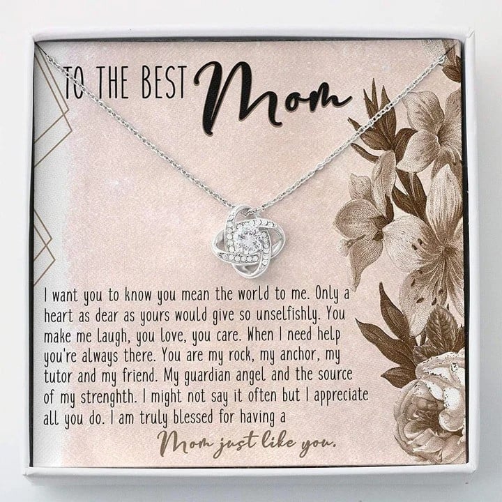 To my Mom Necklace, Mothers Day Necklace, Love Knot Necklace from Kids, you are the best thing