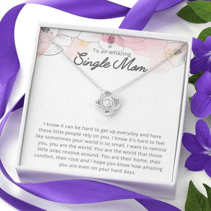 Single Mom Necklace, Gift for Single Mom, Supermom, Super Mother Necklace, Not easy to raise me all alone
