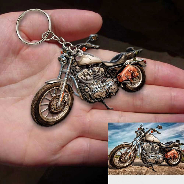 Customized Photo Motorcycle Keychain, Flat Acrylic Keychain for Motorcycle Lovers