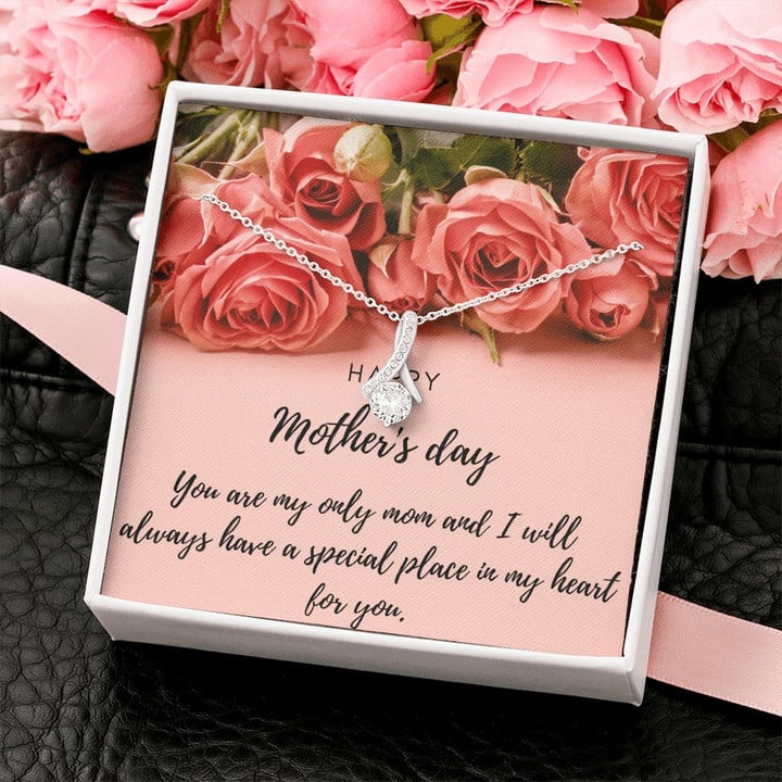 Customized Mothers Day Necklace, Gift from Daughter, Gift from Son with Message Card Alluring Necklace