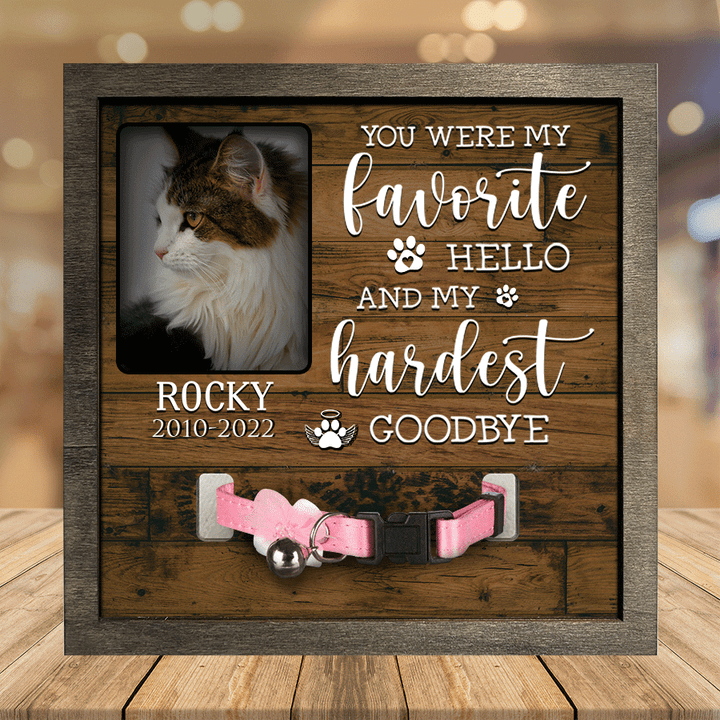 A Maine Coon Pet Picture Frames Memorial Cat hardest to say goodbye Cat Lover Gift, Memorial Gifts