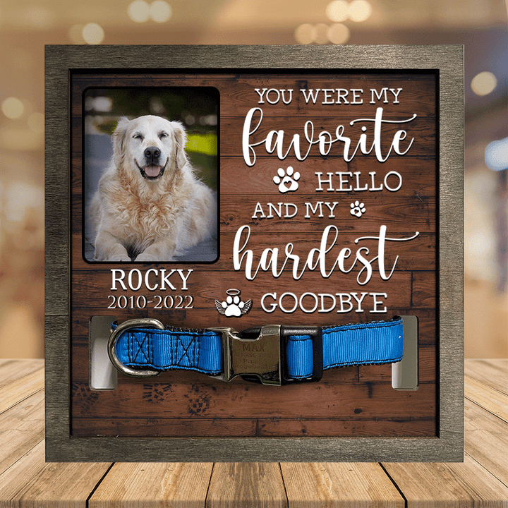 A Golden retriever Pet Picture Frames Memorial Dog you're my favorite natural wood picture frames
