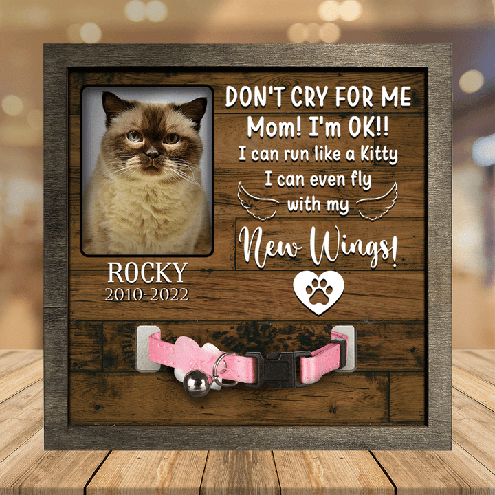 Personalized A British Shorthair Cat Picture Frames Memorial Pet I can run like a Kitty Cat Lover Gift, Memorial Gifts