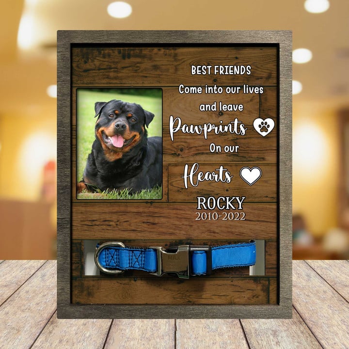 A Beautiful Remembrance Gift For A Grieving Pet Owner, Includes Pawprints Left By You Picture Frame
