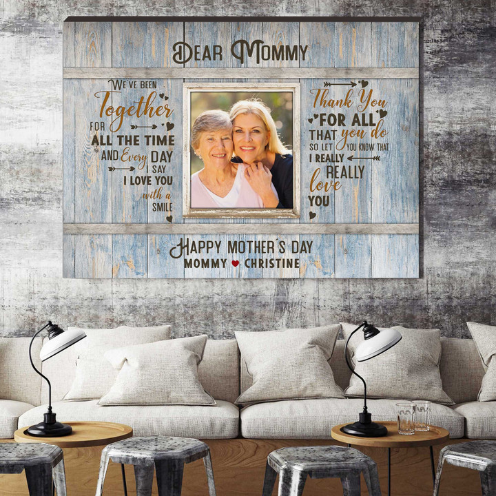 Personalized Mothers Day Gifts Last Minute, Mother Daughter Gift, Mothers Day Canvas from Daughter Living Room Wall Art