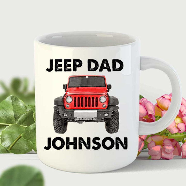 Personalized Jeep Dad Mug for Father's Day Jeep Lovers, Gift from Daughter