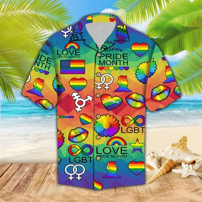 Happy Pride Month Hawaiian Shirt, Pride Rainbow Hawaiian Shirt For Gaymer, Lesbian Hawaiian Shirt