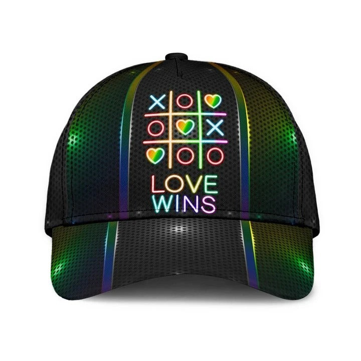 3D Baseball Cap For LGBTQ, LGBT Love Wins Printing Baseball Cap Hat, Gay Man Gifts
