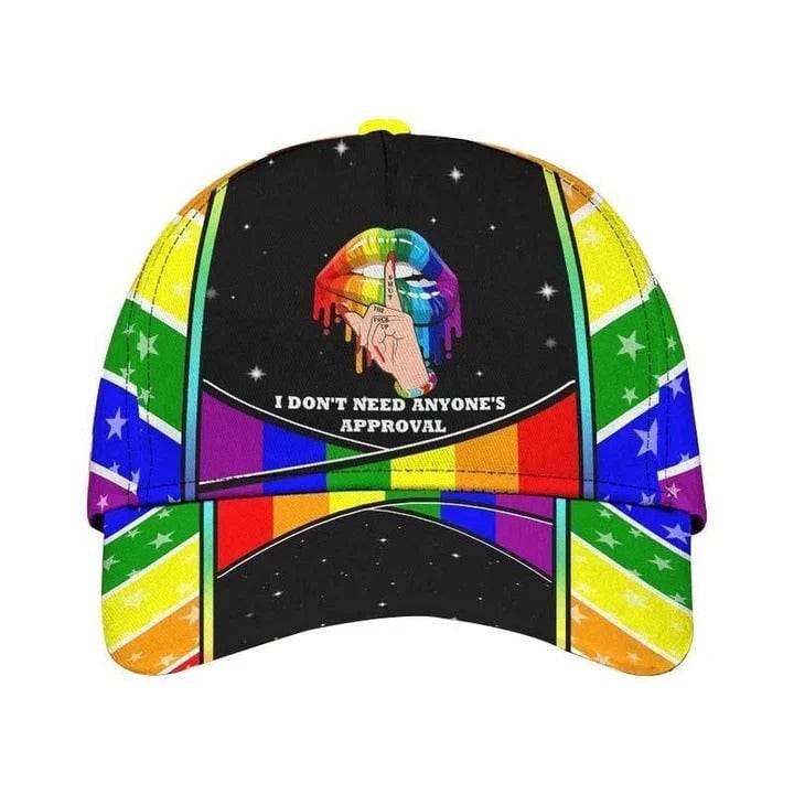 3D Baseball Cap For Gay Man, Couple Lesbian Pride Accessories, I Don't Need Anyone's Approval Baseball Cap Hat