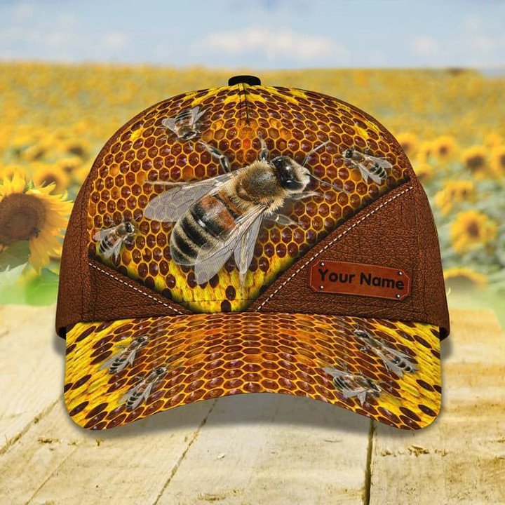 Customized Honey Bee 3D Classic Cap for Farmer, Bee Hat for Dad