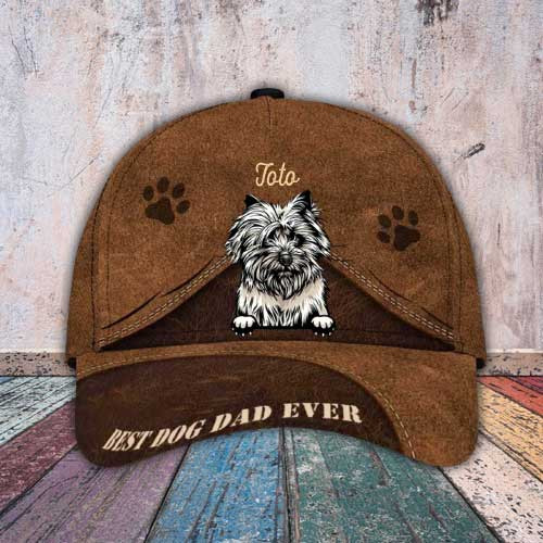 Personalized Cairn Terrier Hat, Custom Photo Cairn Terrier Cap for Mom