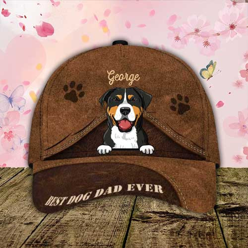 Personalized Greater Swiss Mountain Hat, Custom Photo Greater Swiss Mountain 3D Cap