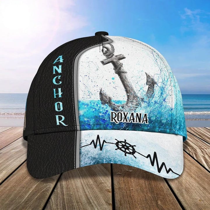 Personalized Sea Anchor Roxana Cap for Sailor, Anchor Hat for Captain