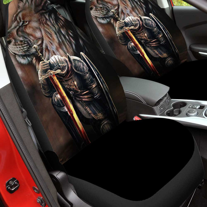Man of God, Lion and Warrior Car Seat Cover for Jesus, Christian