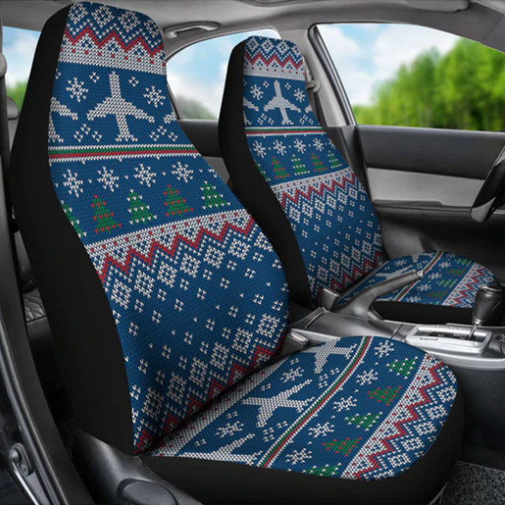 Airplane Pattern Car Seat Covers, Airplane Car Seat Cover for Christmas