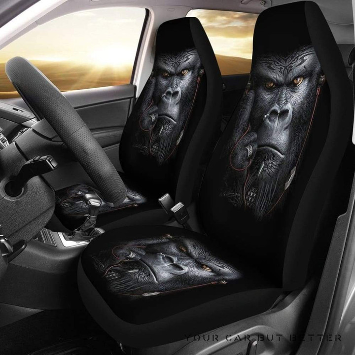 Customized Gorilla Hold on Funny Car Seat Covers for Gorilla Lovers