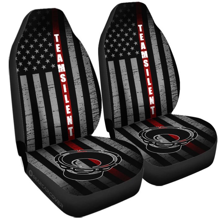 Team Slient Firefighter Red Line Car Seat Covers Custom