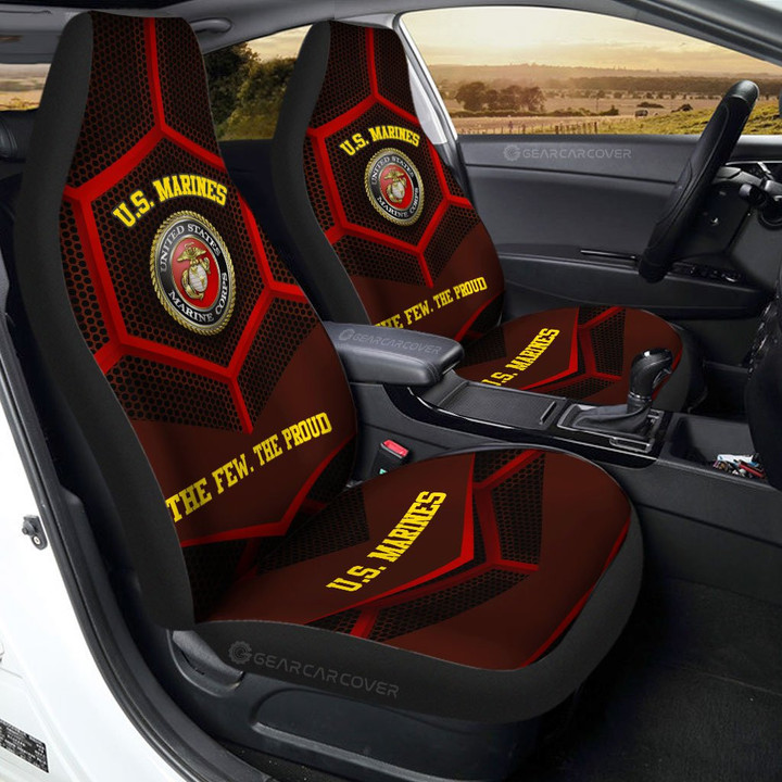 U.S. Marine Corps Car Seat Covers Custom US Military Car Accessories - Gearcarcover - 1