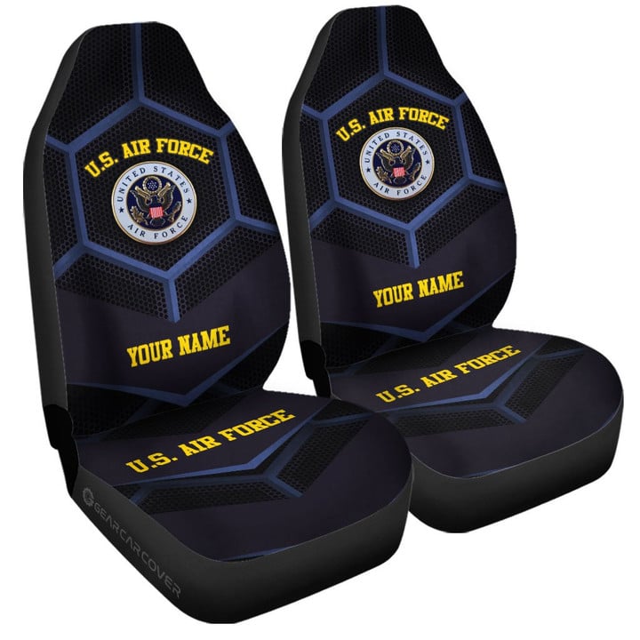 Personalized U.S. Air Force Military Car Seat Covers Custom Name Car Accessories - Gearcarcover - 3