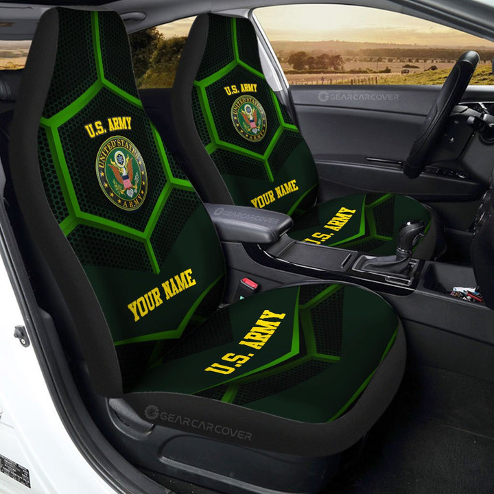 Personalized U.S Army Car Seat Covers Customized Name US Military Car Accessories - Gearcarcover - 1