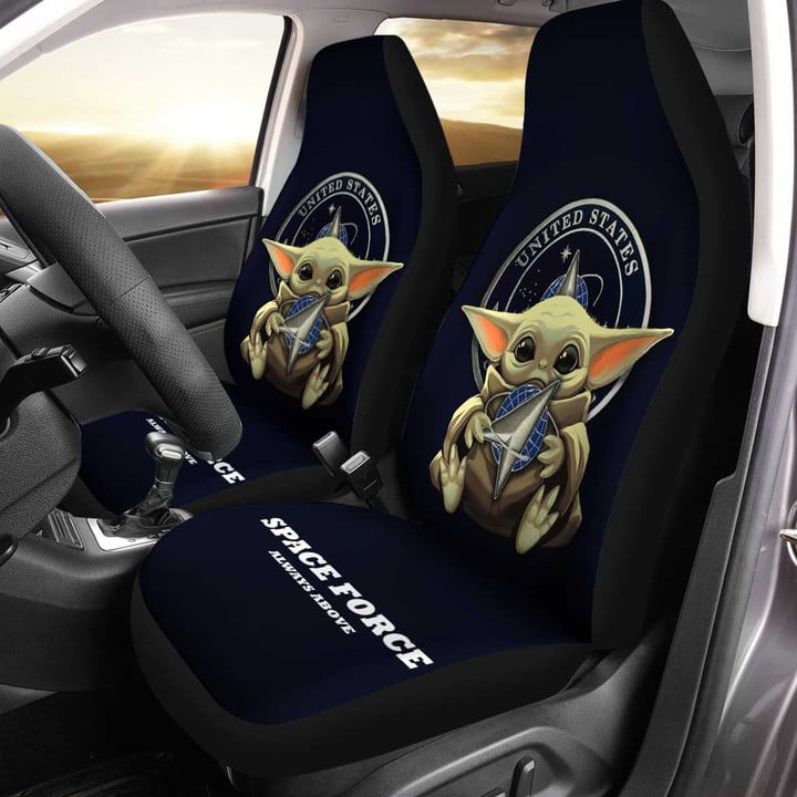 Baby Yoda USSF Car Seat Covers Custom U.S Space Force Car Accessories - Gearcarcover - 1