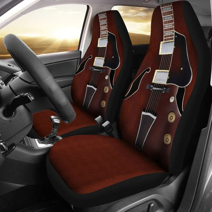Electric Guitar Car Seat Cover for Guitar Lovers Universal Fit Set 2