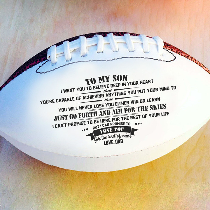 To my Son Football Gift from Dad, Mom Meaningful Football for Son