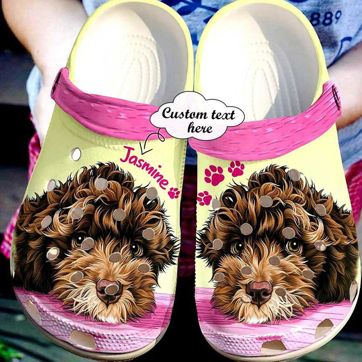 Labradoodle Personalized Clog, Custom Name, Text Fur Baby, Fashion Style For Women, Men