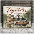 Rustic Cadillac Couple Canvas, Together we have it all Wall Art Old Barn Canvas for Wedding Anniversary Gift