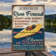 Personalized Sailing Sign, River Forecast river Sign, Customized Vintage Metal Signs