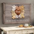 Personalized Puzzle Grandma Canvas You Are The Piece That Holds Us Together Wall Art for Living Room