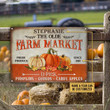 Personalized Pumpkin Patch Sign, Farm Fresh Sign Vintage Metal Sign for Thanksgiving