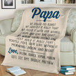 Fathers Day Gift for Grandpa, Papa Blanket, Father's Day Sherpa Blanket, We hug this lovely Blanket